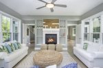 Sun Room with Fireplace 